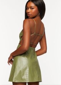 Forever 21 Faux Croc Backless Mini Dress