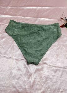 Green Glitter High-Waisted Bikini Bottoms