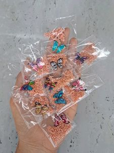 Butterfly Necklace With Free 1 Pair Of Earrin