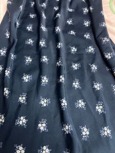 Satin Floral Skirt