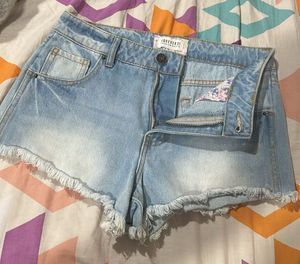 Forever 21 Denim Fringe Shorts