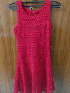 Red ♥️ One Piece Dress Nd Free Gift With It