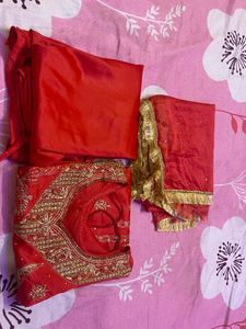 Red &amp; Gold Dupatta