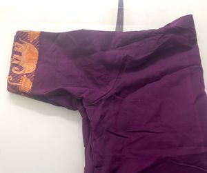 Purple Straight Neck Collar Kurti