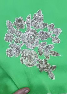 Green Embroidered Saree
