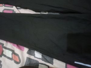 Unisex Black Stripped Pants