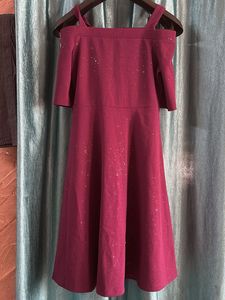 purple shine Off-Shoulder Skater Dress