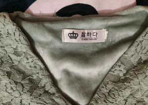 Pastel green furry top