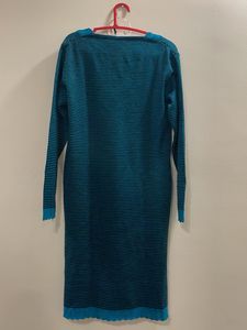 Wool Knit Pullover Long Top