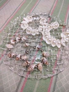 Seashell & Pearl Beaded Circle Earring