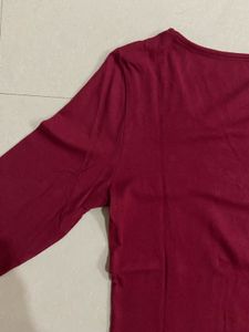 Burgundy Long Sleeve Tee
