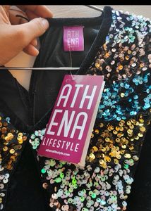 Athena Brand Sequin Velvet Dress