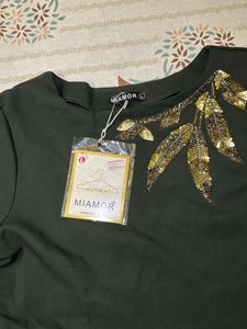 Green Embellished Top