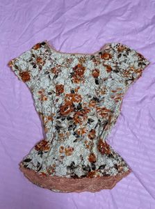 Floral Lace Y2k Top