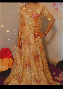 Orange Trend Gown Frock For Girls