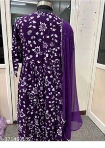 Elegant Purple Floral Kurta Set