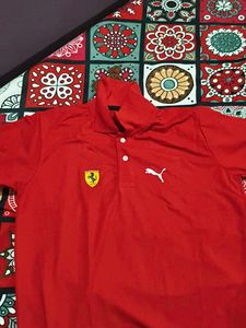 Red Ferrari Puma Polo Shirt