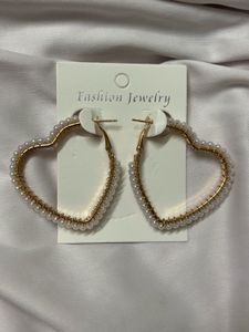 Heart Pearl Earrings