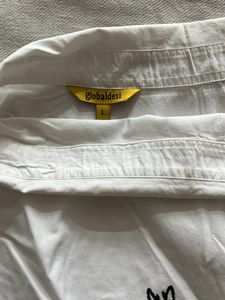 One Side Off Shoulder White Cotton Top