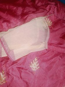 Red Embroidered Party Dress