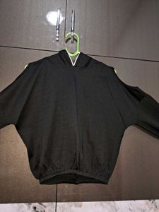 🎊🎆🎄🎉Sale Black Hoodie shoulder cut