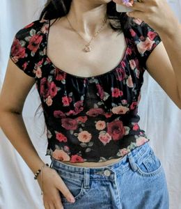 Urbanic Black Floral Pinterest Y2k Coquette Corset