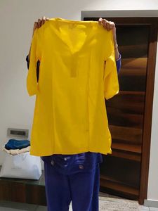 Elegant Yellow Embroidered Kurta