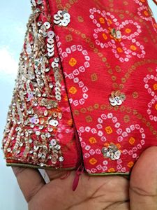 Heavy Red Mirror-Work Lehenga Set