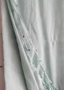 Seafoam Green Dupatta with Sequins