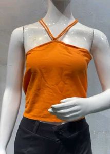 Orange Halter Top