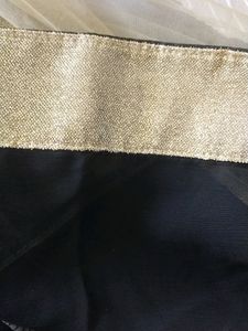 Black And Gold Net Sari With Blouse