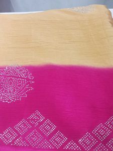 Elegant Pink &amp; Gold Saree