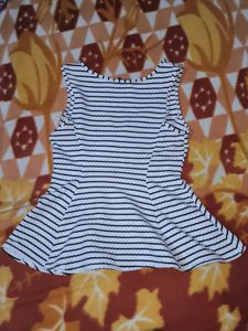 Striped Peplum Tank Top