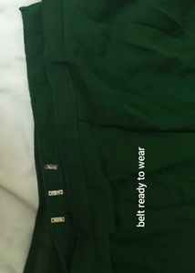 Green Embroidered Saree Fabric
