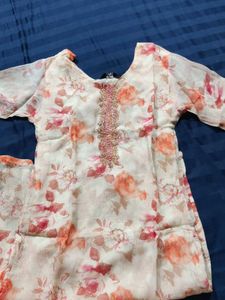 Pink Colour 3 Pc Kurta Set
