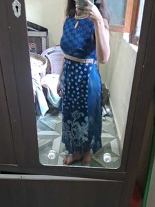 a line party wear dress ,with stretchable fabric c