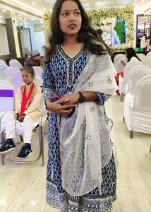 Suit With Pant And Dupatta Set