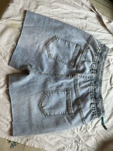 Graphic Denim Shorts