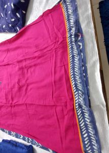 Daily Wear Suit Magenta And Blue