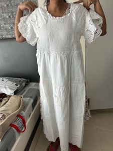White Eyelet Maxi Dress