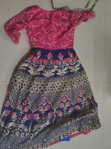 Ethnic gown kids heavy embroidery and mirror work
