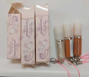Avon 3 Pieces Lipgloss With Keychain