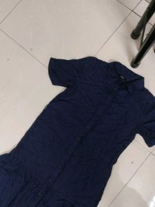 zudio women Navy Blue buttoned Dress/shrug long