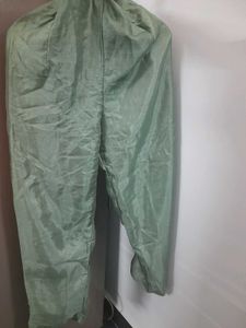 Shiny Green Silky Pant