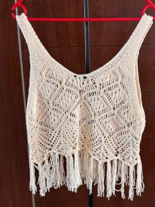 Crochet Fringe Top/ Knitted Top