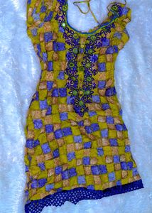 Y2K Bollywood Printed Kurta💚🩵