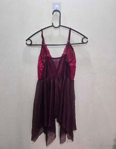Burgundy Lace Lingerie Top