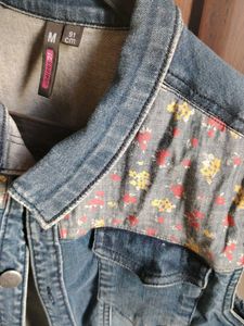 Sleeveless Denim Jacket Worn Only Once.