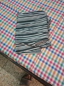 BLACK PLAZO WITH WHITE LINE