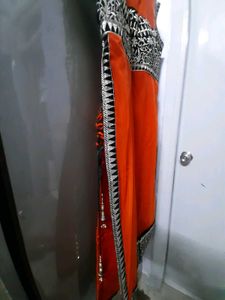 Orange Embroidered Kurta Set